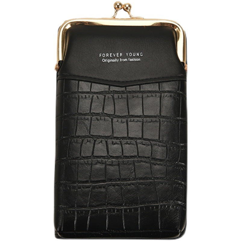 Alligator print crossbody phone bag