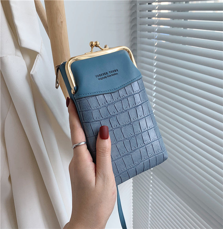 Alligator print crossbody phone bag